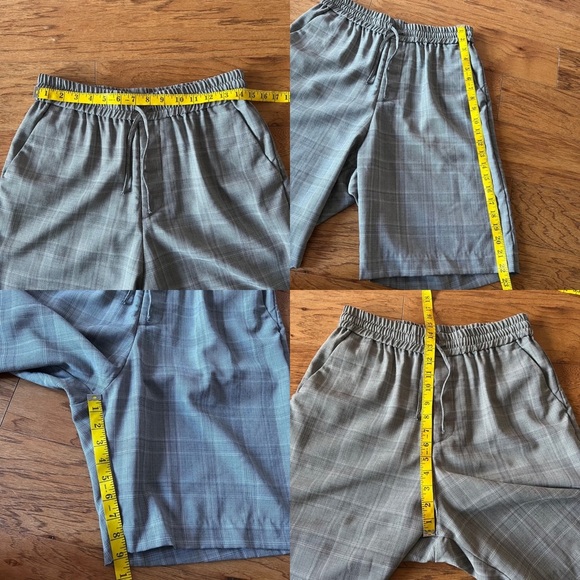 R13 Womens Baggy Long Short Grey Plaid  Wool Blend Size Large - Picture 8 of 12